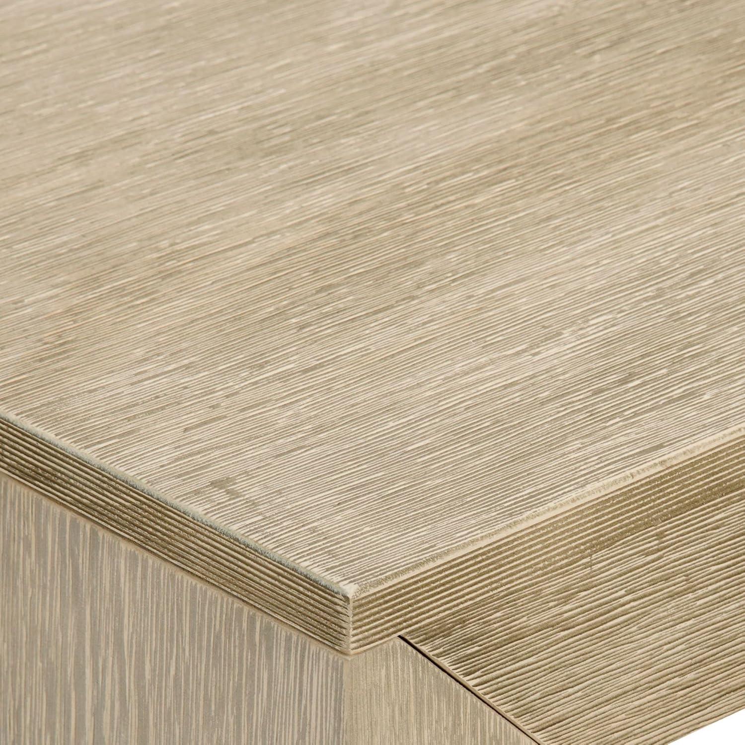 image:imagePlankBeam 40 Modern Rectangular Coffee Table with Shelf Solid Wood Center Table with Storage 2 Tier Tea Table for Living Room Blonde WirebrushSeashell Wirebrush