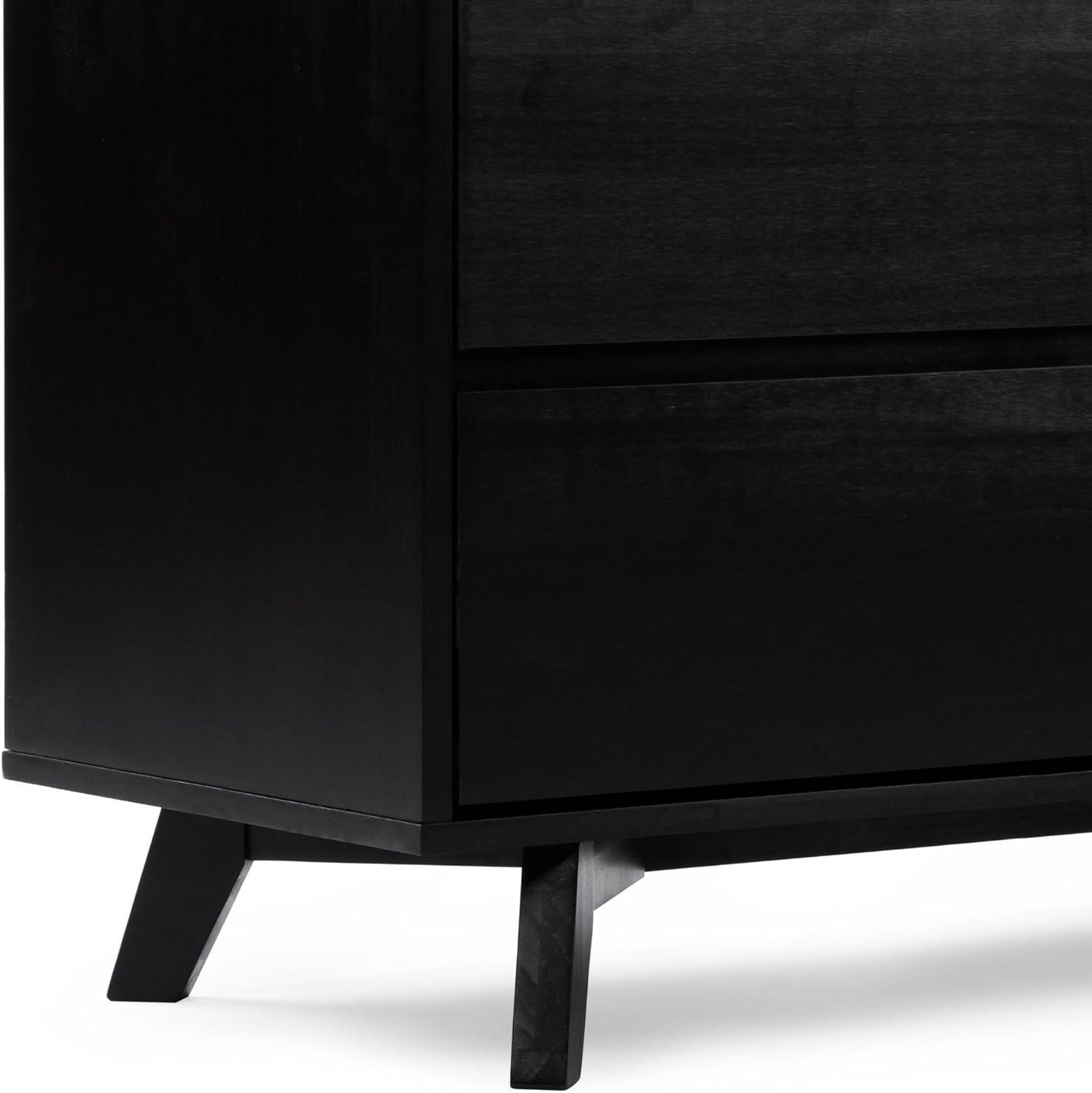 image:imagePlankBeam 6 Drawer Dresser Modern Storage Cabinet Solid Wood Storage Drawers Dressers amp Chests of Drawers for Bedroom Living Room Furniture PecanBlack