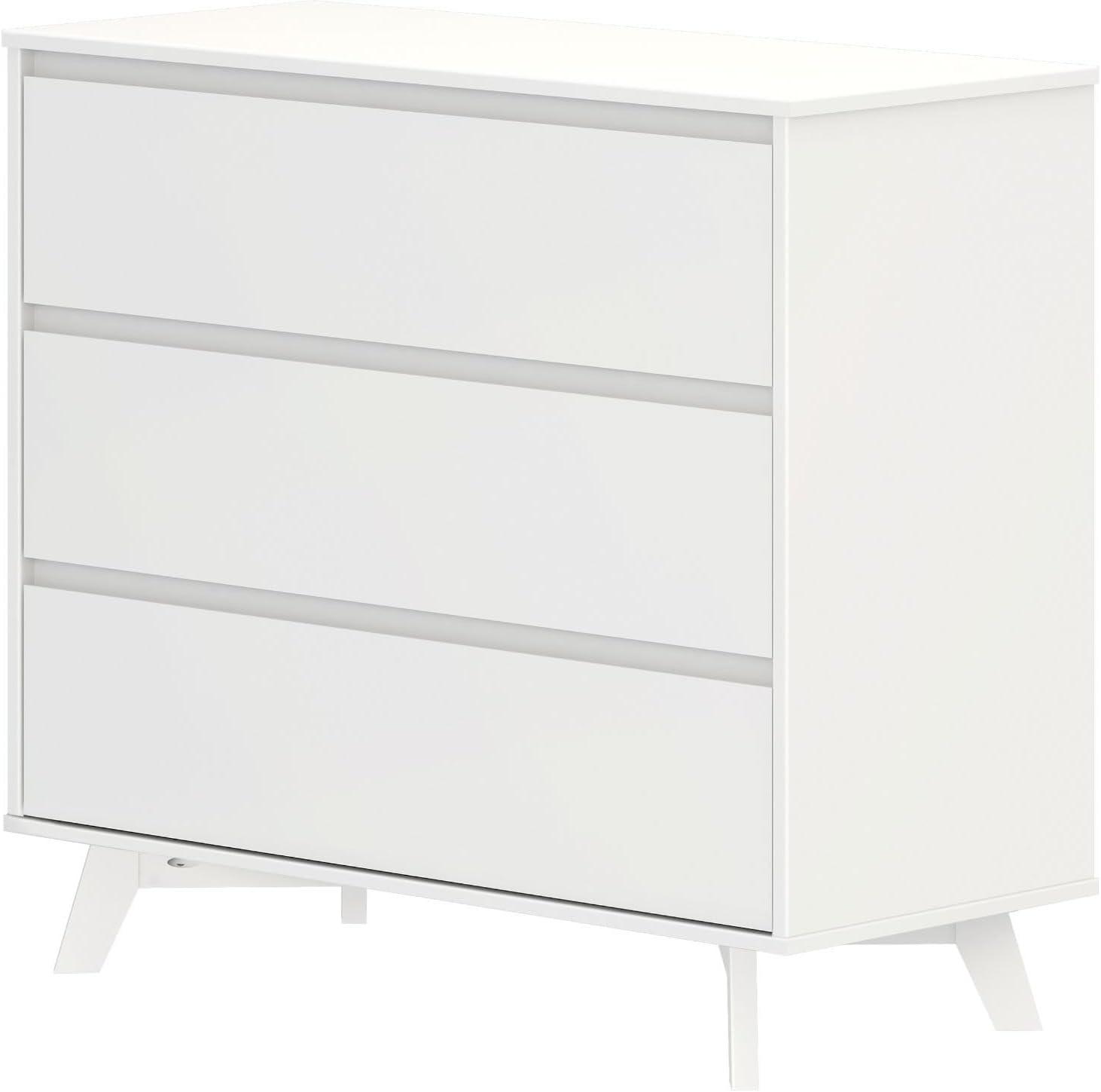 image:imagePlankBeam 6 Drawer Dresser Modern Storage Cabinet Solid Wood Storage Drawers Dressers amp Chests of Drawers for Bedroom Living Room Furniture PecanWhite