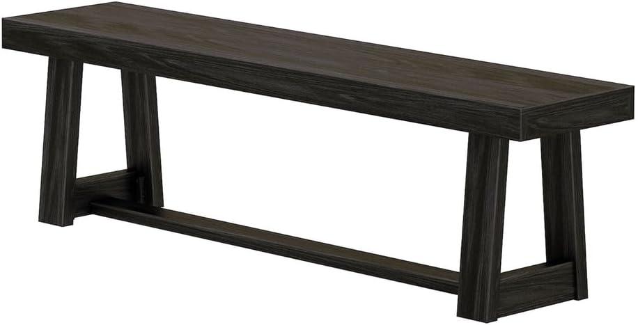 image:imagePlankBeam 72 Inch Farmhouse Dining TableSolid Wood Rustic Kitchen Table for Dining Room Home Office Living Room Furniture Easy Assembly Blonde WirebrushBlack Wirebrush