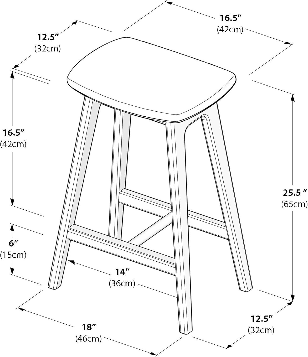 image:imagePlankBeam Beryl Counter Height Stool MidCentury Modern Rubberwood Bar Stool with Faux Leather Seat Metal Footrest Easy Assembly 4Pack BlondeSesamePecanToffee