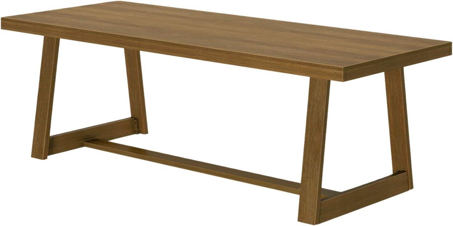 image:imagePlankBeam Classic Rectangular Dining Room Table 94in 2380mm Pecan Wirebrush