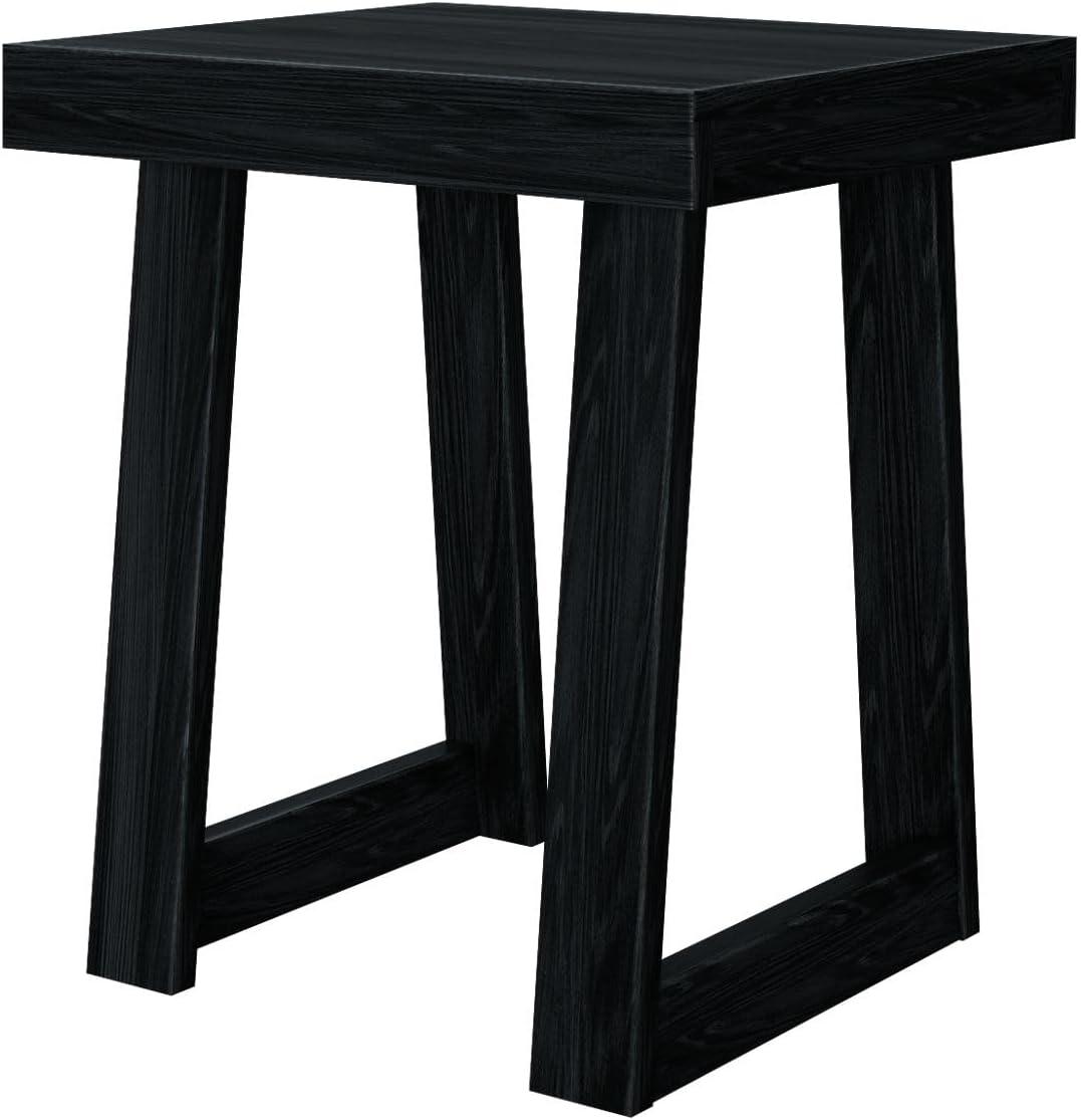 image:imagePlankBeam Classic Square Side Table Slim Side Table for Living Room Narrow Nightstand for Small Spaces Wood End Table for Bedroom Blonde WirebrushBlack Wirebrush