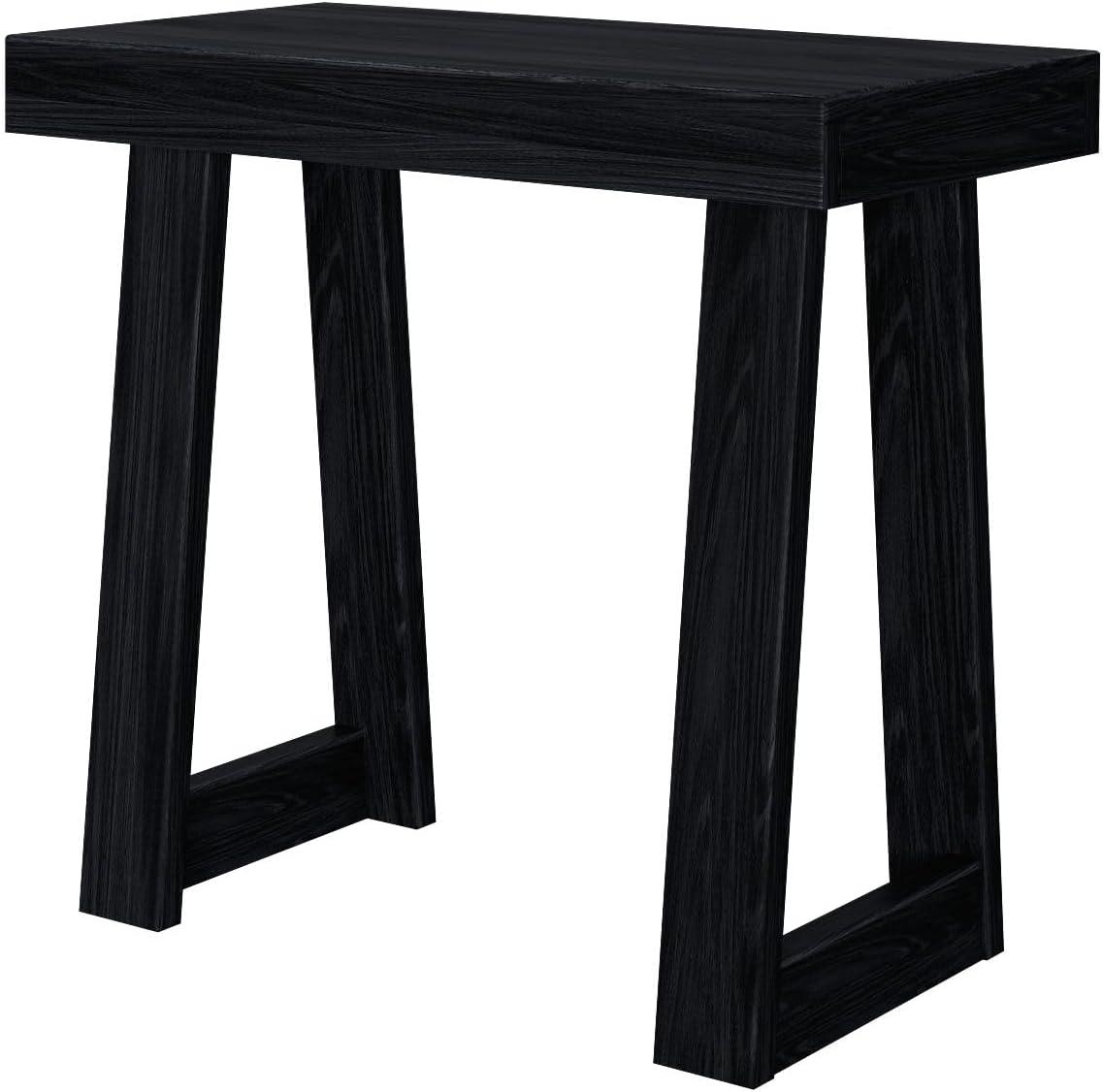 image:imagePlankBeam Classic Square Side Table Slim Side Table for Living Room Narrow Nightstand for Small Spaces Wood End Table for Bedroom Blonde WirebrushBlack Wirebrush