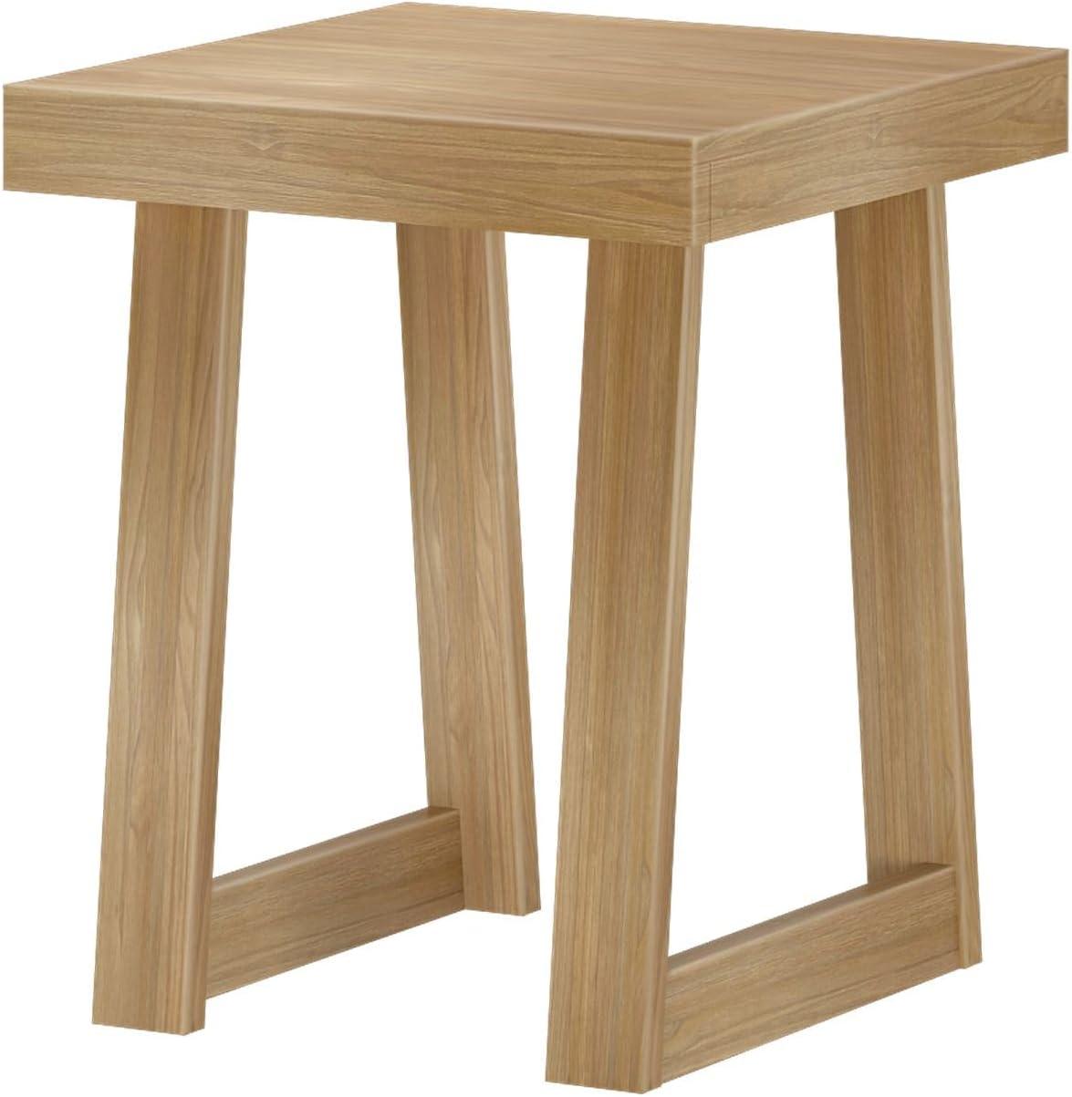 image:imagePlankBeam Classic Square Side Table Slim Side Table for Living Room Narrow Nightstand for Small Spaces Wood End Table for Bedroom Blonde WirebrushBlonde Wirebrush
