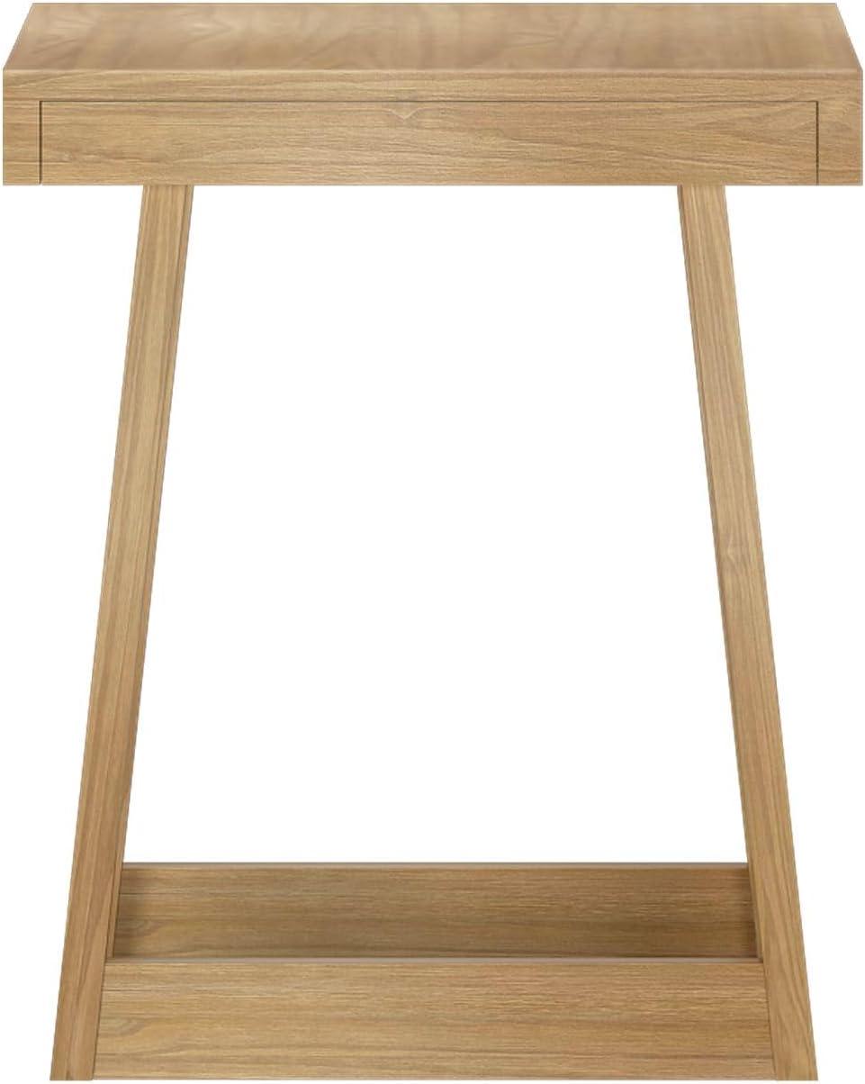 image:imagePlankBeam Classic Square Side Table Slim Side Table for Living Room Narrow Nightstand for Small Spaces Wood End Table for Bedroom Blonde WirebrushBlonde Wirebrush