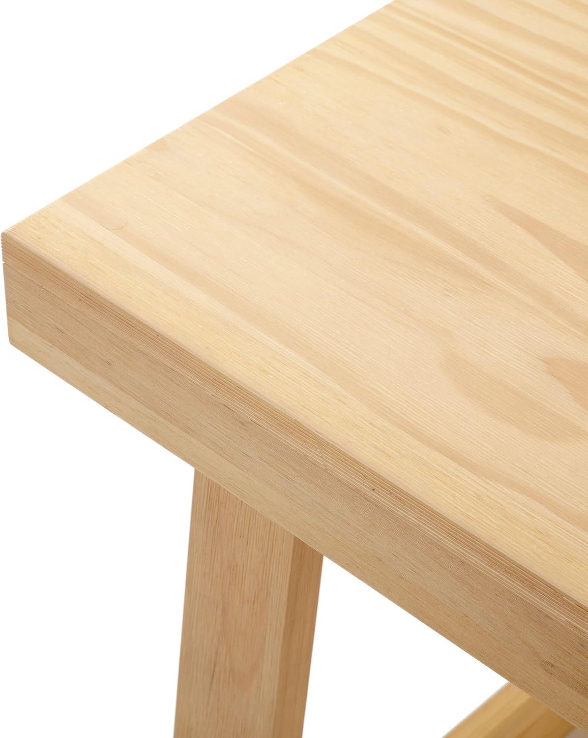 image:imagePlankBeam Classic Square Side Table Slim Side Table for Living Room Narrow Nightstand for Small Spaces Wood End Table for Bedroom Blonde WirebrushBlonde Wirebrush