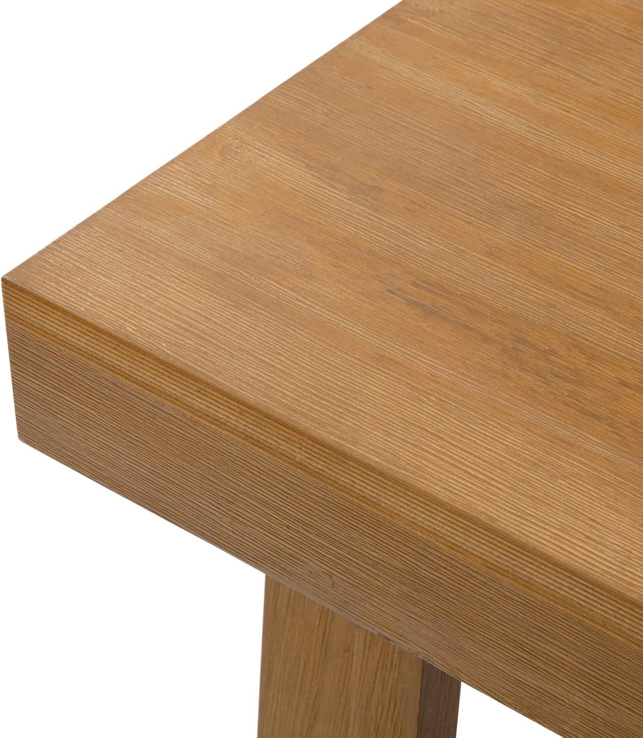 image:imagePlankBeam Classic Square Side Table Slim Side Table for Living Room Narrow Nightstand for Small Spaces Wood End Table for Bedroom Blonde WirebrushPecan Wirebrush
