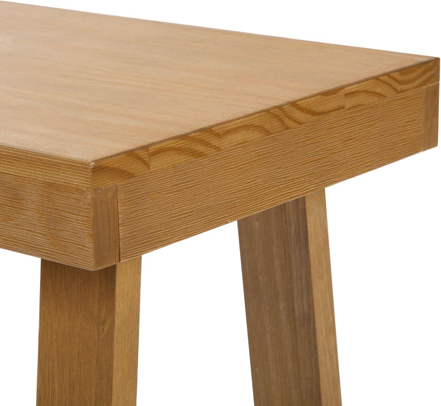 image:imagePlankBeam Classic Square Side Table Slim Side Table for Living Room Narrow Nightstand for Small Spaces Wood End Table for Bedroom Blonde WirebrushPecan Wirebrush