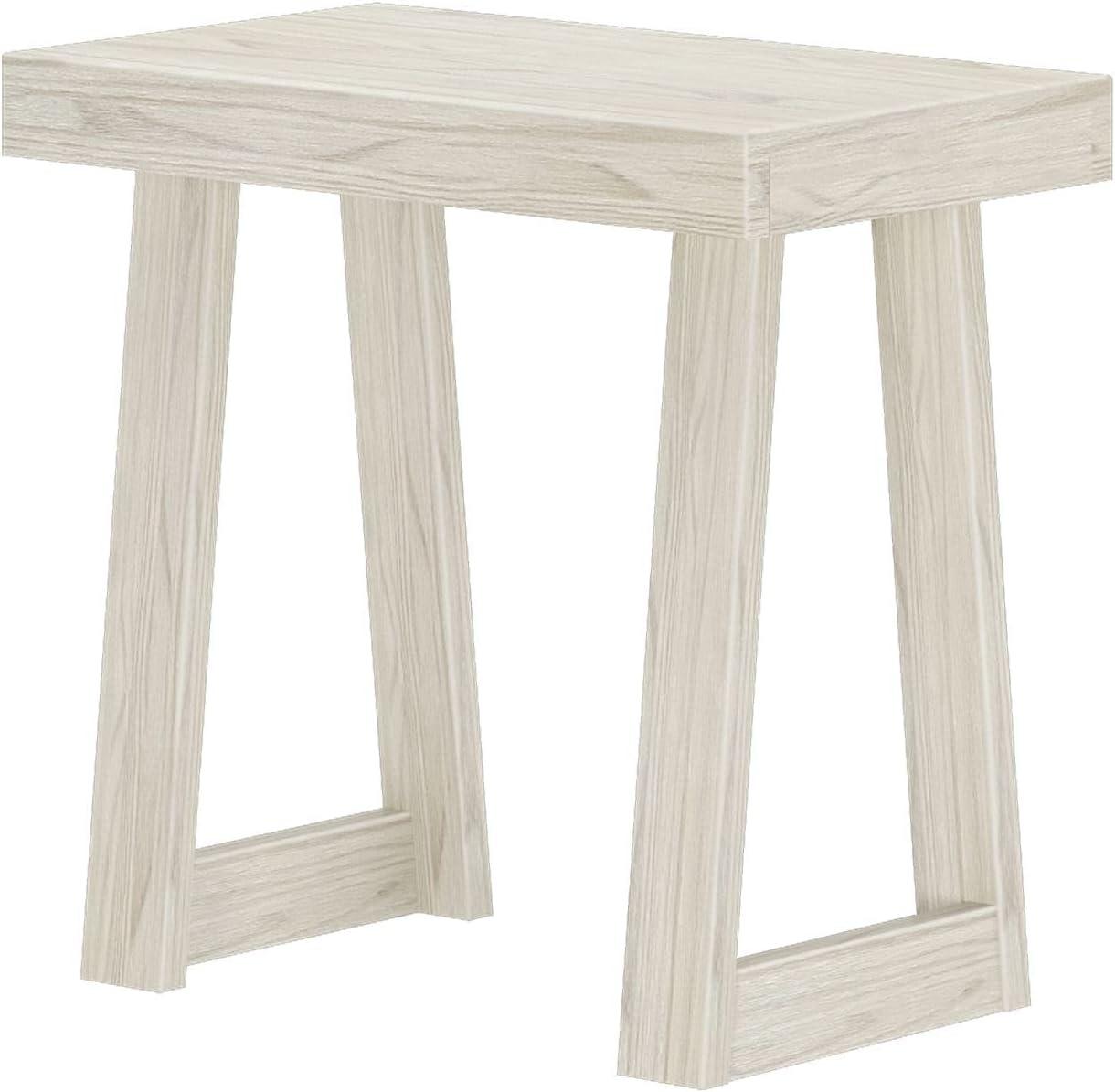 image:imagePlankBeam Classic Square Side Table Slim Side Table for Living Room Narrow Nightstand for Small Spaces Wood End Table for Bedroom Blonde WirebrushWhite Sand Wirebrush