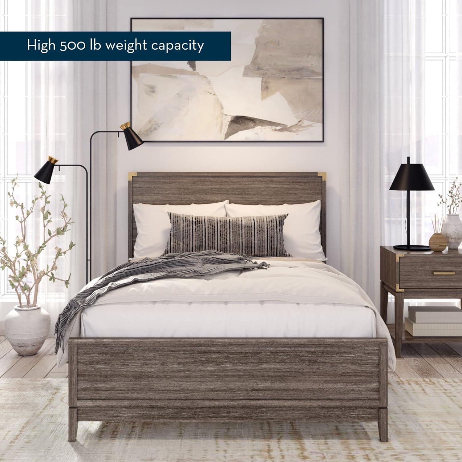 image:imagePlankBeam Contempo Wood Nightstand with 1 Drawer Wooden Side Table for Bedroom Storage Bedside End Table ClayClay