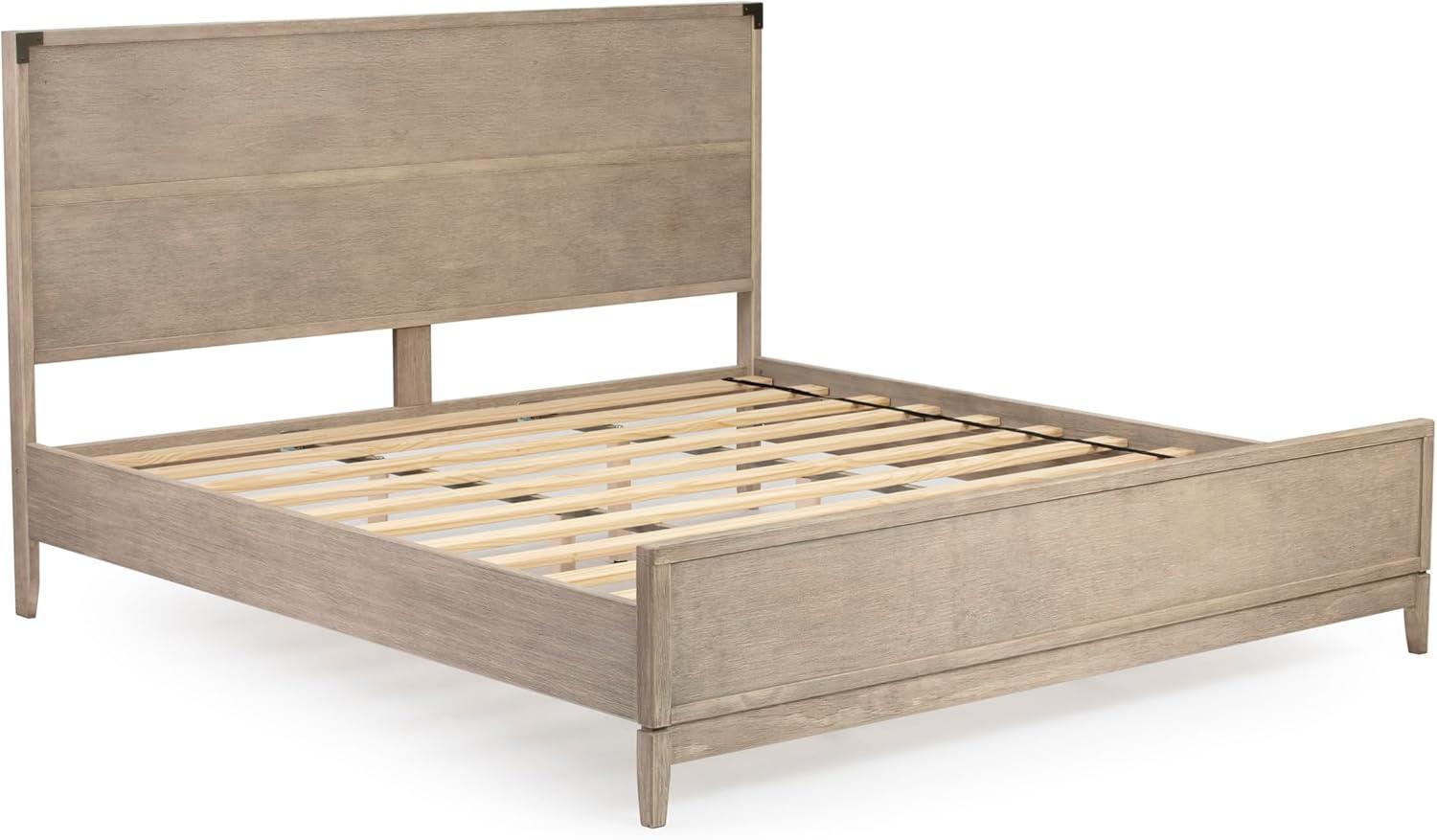 image:imagePlankBeam Contempo Wood Nightstand with 1 Drawer Wooden Side Table for Bedroom Storage Bedside End Table ClaySeashell Wirebrush
