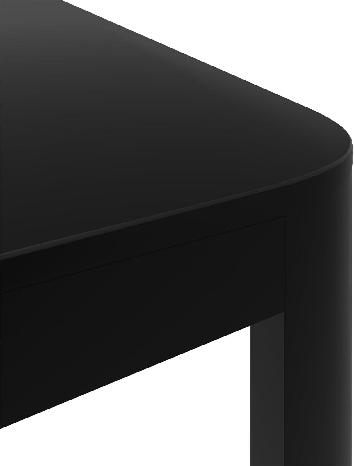 image:imagePlankBeam Contour Bench Modern Rounded 58 Inch Dining Bench Bench for 72 Inch Kitchen Table BlackBlack