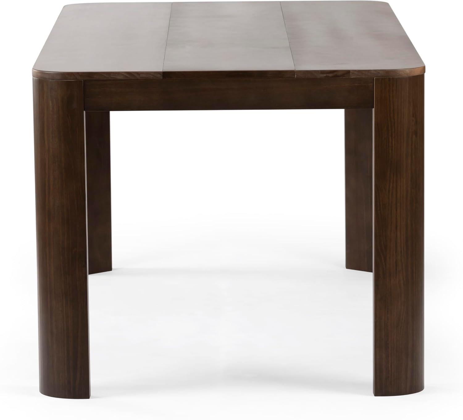 image:imagePlankBeam Contour Bench Modern Rounded 58 Inch Dining Bench Bench for 72 Inch Kitchen Table BlackWalnut