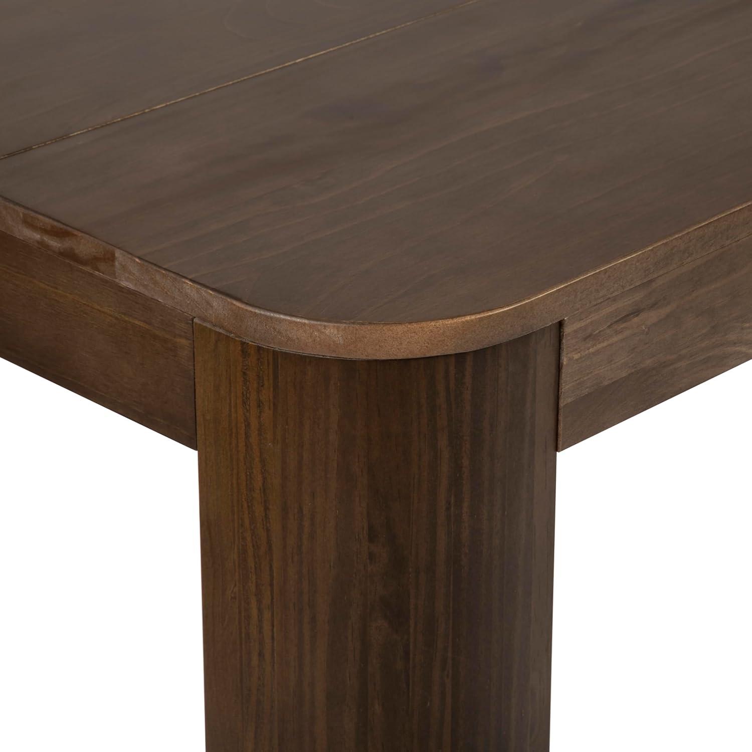 image:imagePlankBeam Contour Bench Modern Rounded 58 Inch Dining Bench Bench for 72 Inch Kitchen Table BlackWalnut