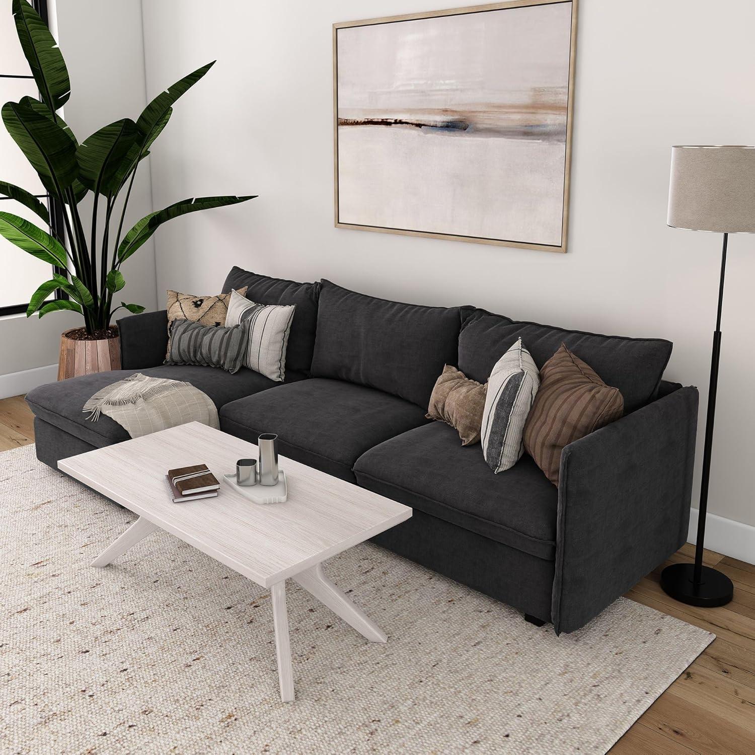 image:imagePlankBeam Cross Leg Rectangular Coffee Table 48 Inch Wood Coffee Table for Living Room Modern Center Table Cocktail Table Coastal WhiteWhite Sand Wirebrush