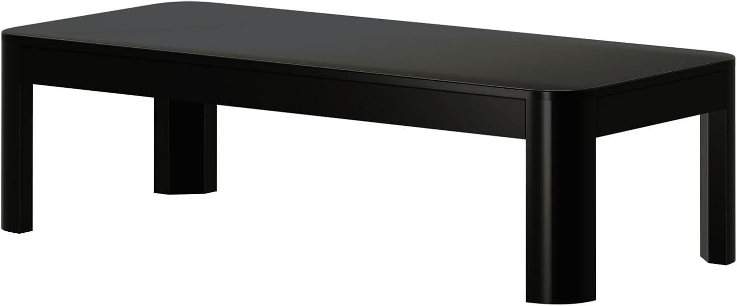 image:imagePlankBeam Forma Coffee Table 54 Inch Modern Coffee Table with Shelf Contemporary Center Table with Storage Space Rectangle Tea Table with Storage WalnutBlack