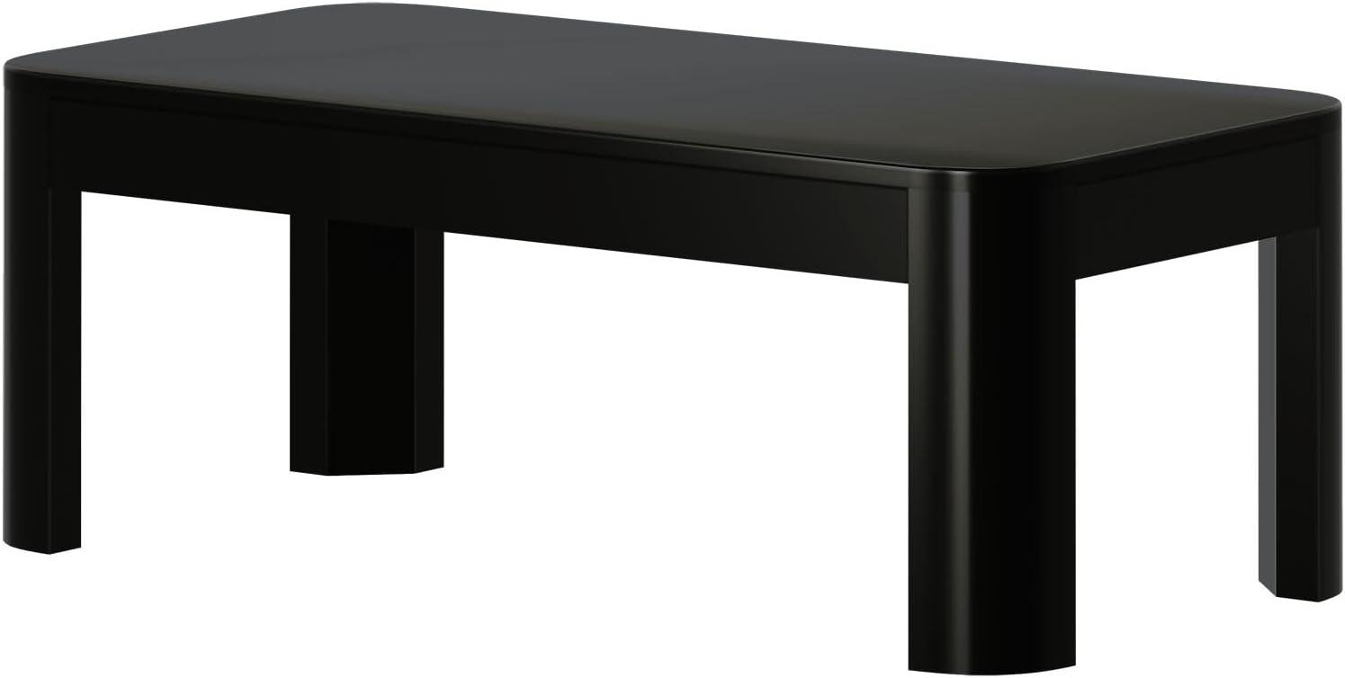 image:imagePlankBeam Forma Coffee Table 54 Inch Modern Coffee Table with Shelf Contemporary Center Table with Storage Space Rectangle Tea Table with Storage WalnutBlack