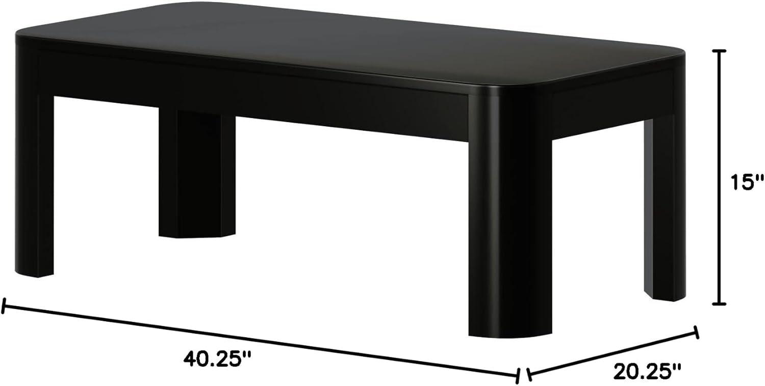 image:imagePlankBeam Forma Coffee Table 54 Inch Modern Coffee Table with Shelf Contemporary Center Table with Storage Space Rectangle Tea Table with Storage WalnutBlack