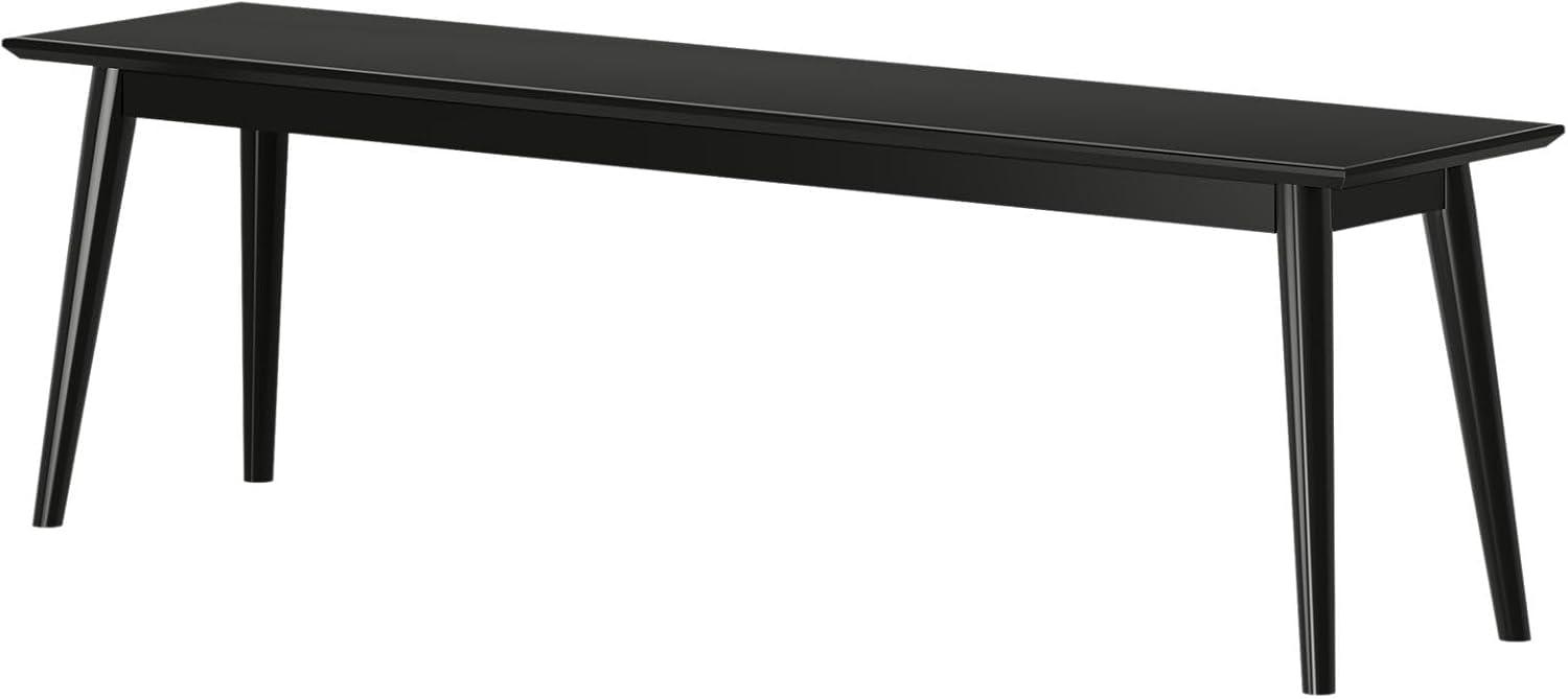 image:imagePlankBeam Mid Century Modern Dining Bench Black 59 Inch 2000314000170Black