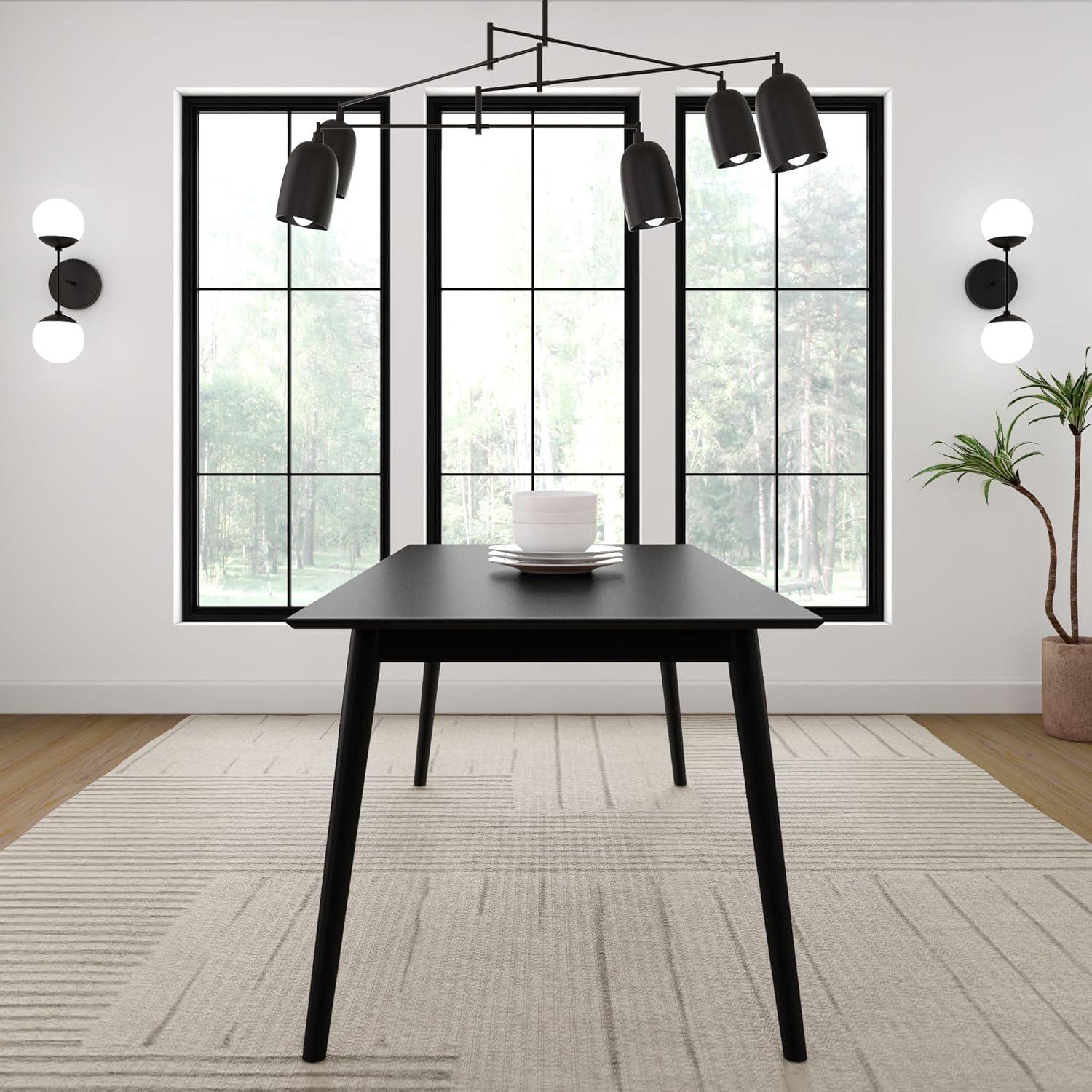 image:imagePlankBeam Mid Century Modern Dining Bench Black 59 Inch 2000314000170Black