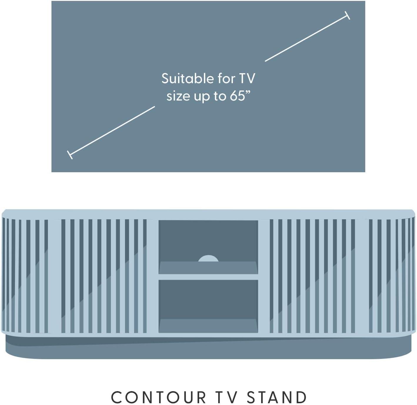 image:imagePlankBeam MidCentury Modern Wood TV Stand Solid Wood Entertainment Console with Storage 59 L x 16 W x 19 H BlackBlack