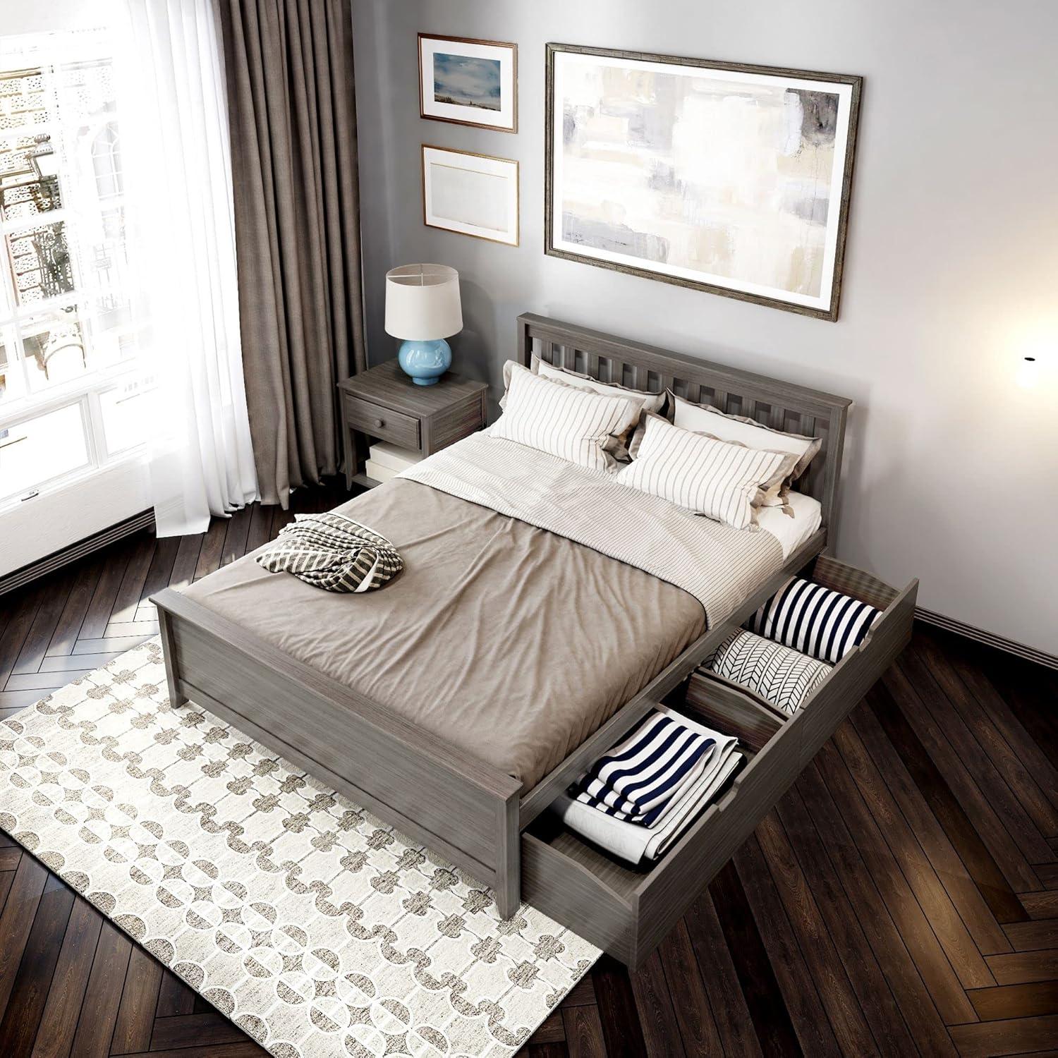 image:imagePlankBeam Queen Bed with Storage Drawers Clay