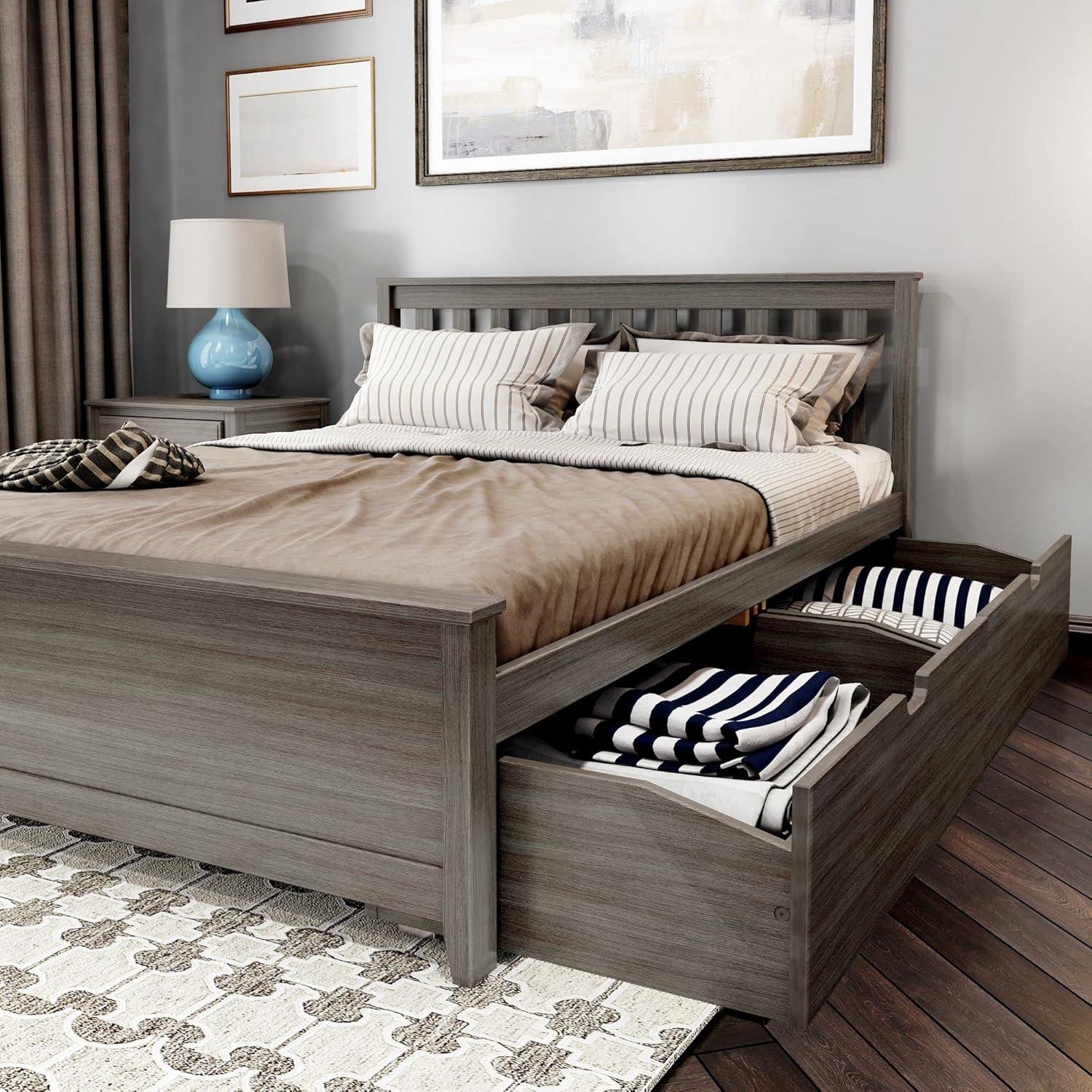 image:imagePlankBeam Queen Bed with Storage Drawers Clay