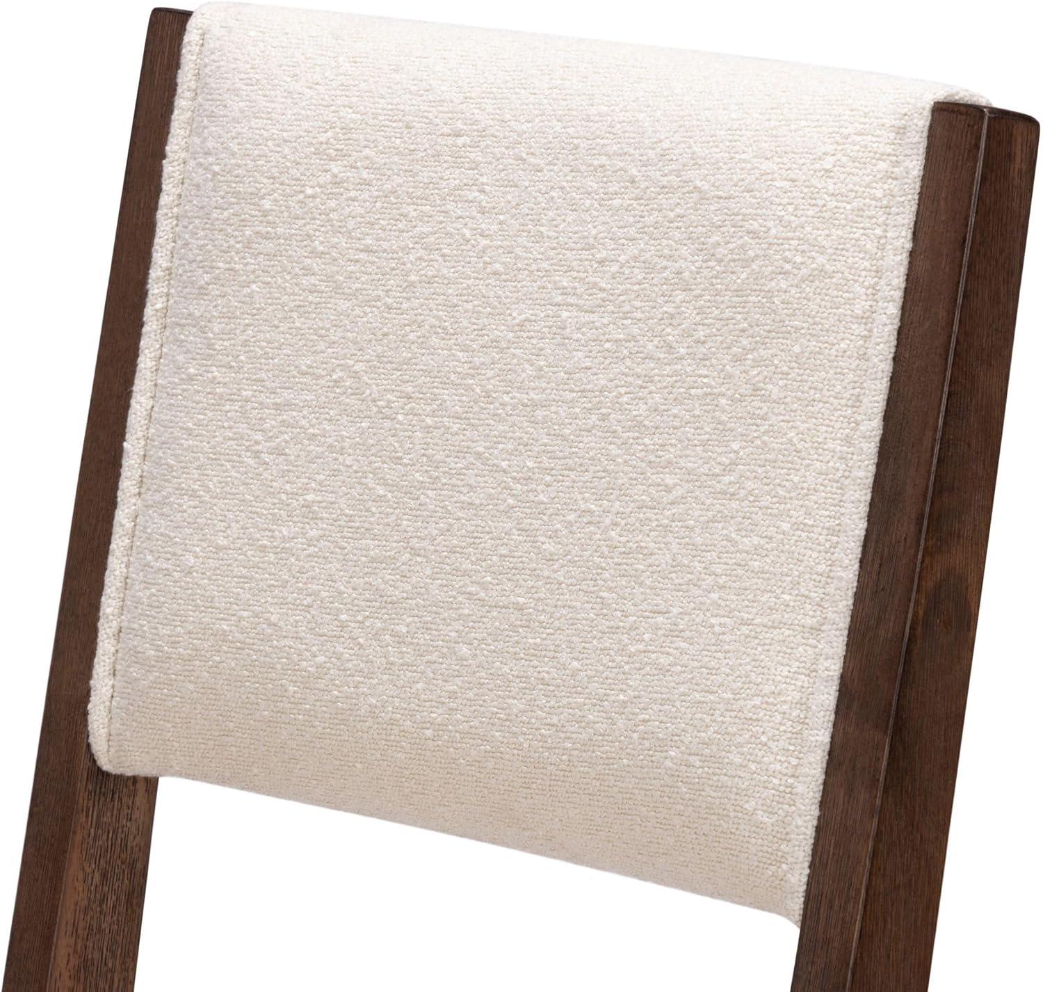 image:imagePlankBeam Sereno Bar Stool 30 Set of 2 Sturdy Wood Modern Kitchen Bar Height Stool Upholstered Cushion Bar Chair with Back PecanIvoryWalnutIvory