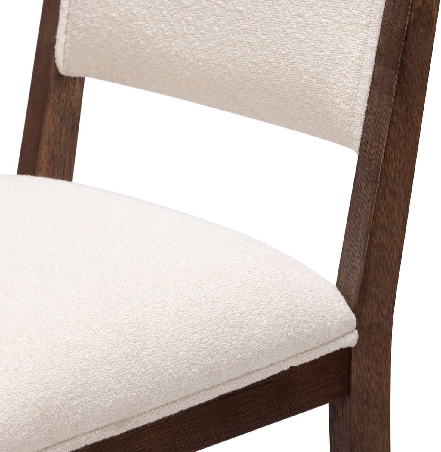 image:imagePlankBeam Sereno Bar Stool 30 Set of 2 Sturdy Wood Modern Kitchen Bar Height Stool Upholstered Cushion Bar Chair with Back PecanIvoryWalnutIvory