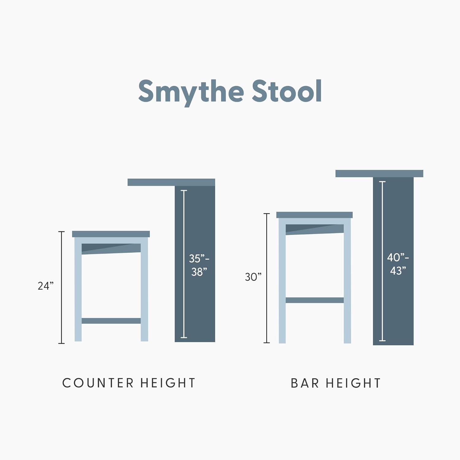 image:imagePlankBeam Smythe Bar Stool 30 Set of 4 Sturdy Wood Modern Kitchen Bar Height Stool Saddle Seat Backless Bar Chair Metal Footrest BlondePecan