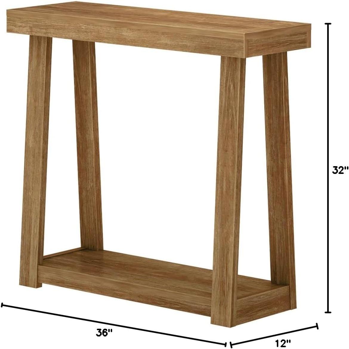 image:imagePlankBeam Solid Wood Console Table with Storage 46 Inch Sofa Table with Shelf Narrow Entryway Table for Hallway Behind The Couch Living Room Foyer Easy Assembly BlackPecan