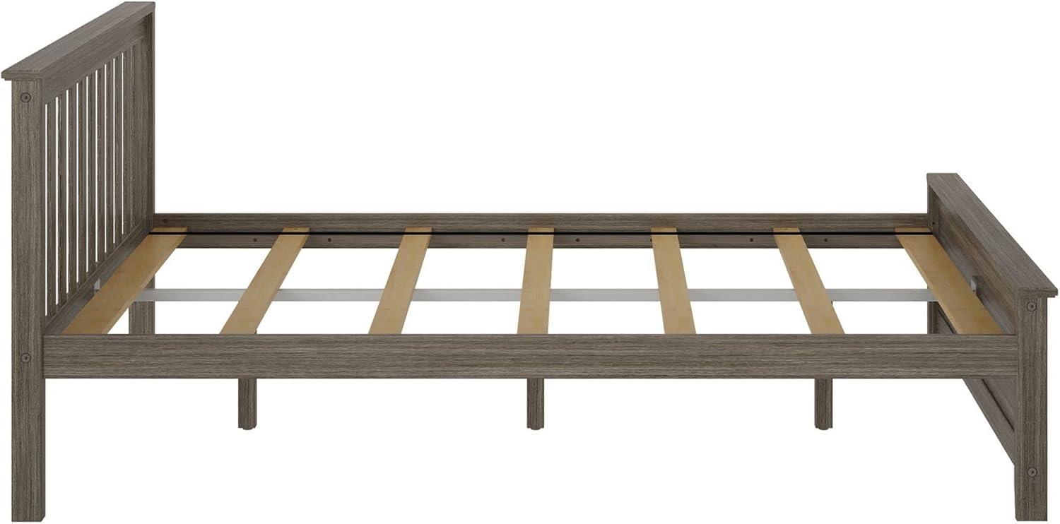 image:imagePlankBeam Solid Wood Full Bed Frame Platform Bed with Headboard WalnutClay