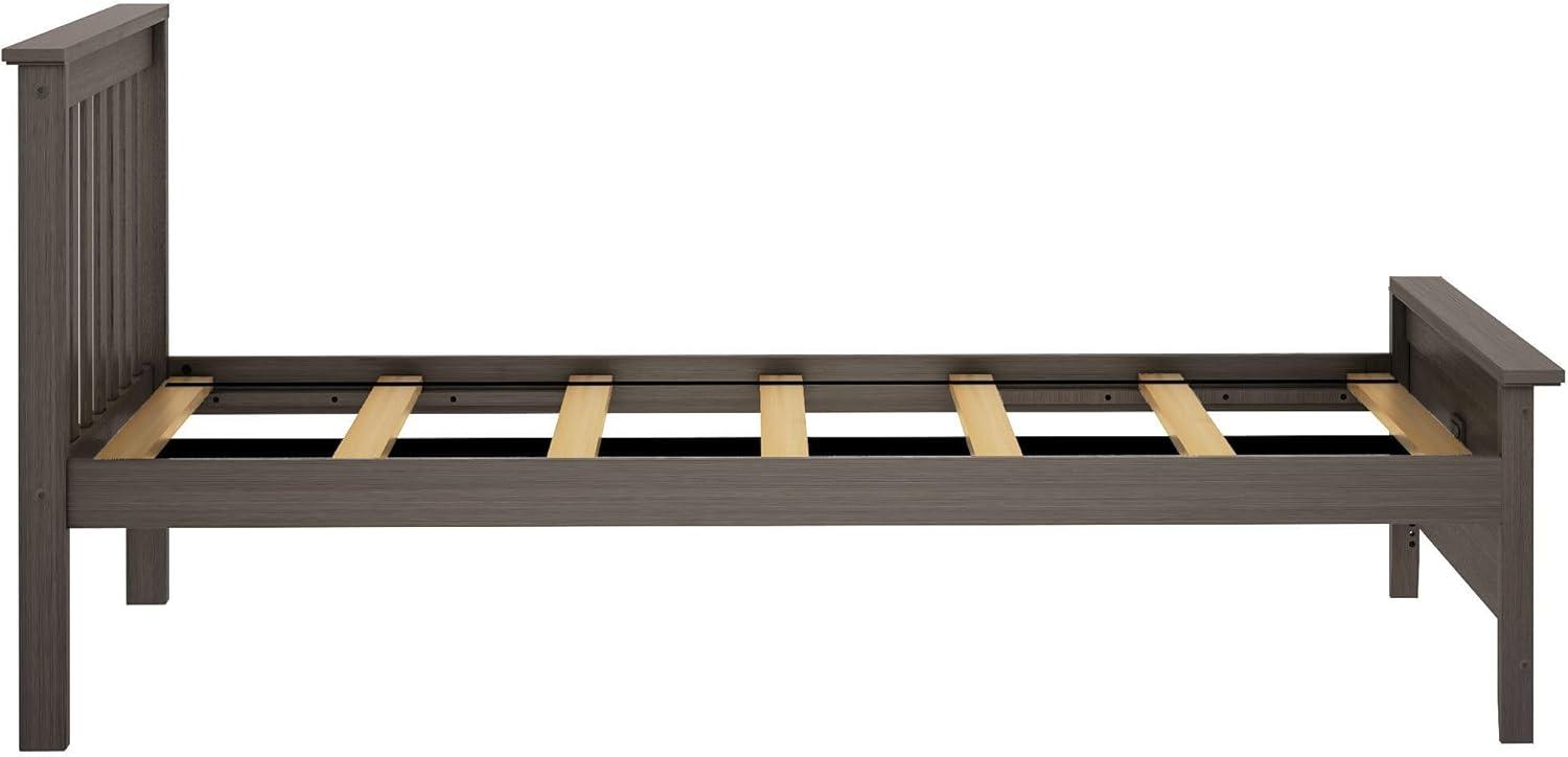 image:imagePlankBeam Solid Wood Full Bed Frame Platform Bed with Headboard WalnutClay