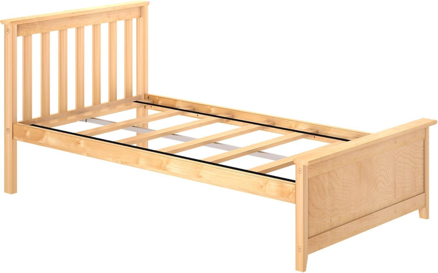image:imagePlankBeam Solid Wood Full Bed Frame Platform Bed with Headboard WalnutNatural