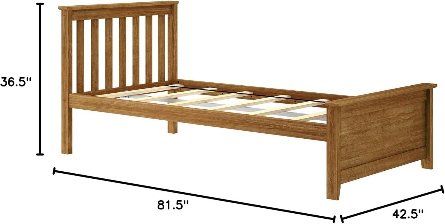 image:imagePlankBeam Solid Wood Full Bed Frame Platform Bed with Headboard WalnutPecan