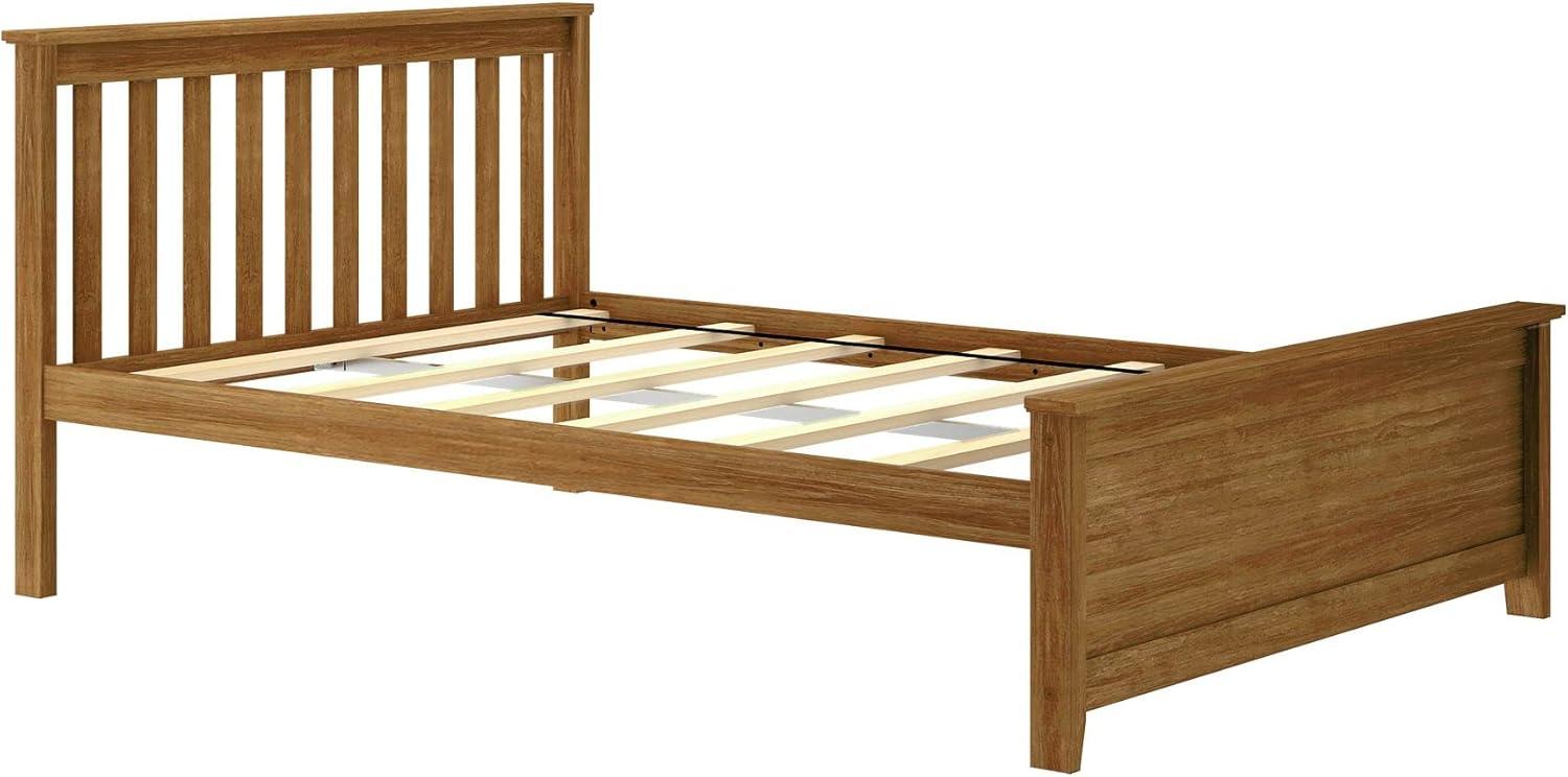 image:imagePlankBeam Solid Wood Full Bed Frame Platform Bed with Headboard WalnutPecan