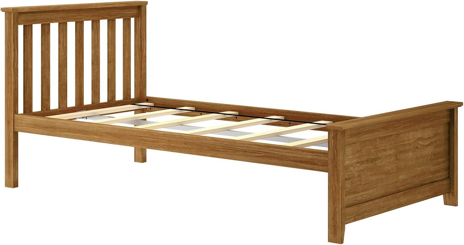 image:imagePlankBeam Solid Wood Full Bed Frame Platform Bed with Headboard WalnutPecan