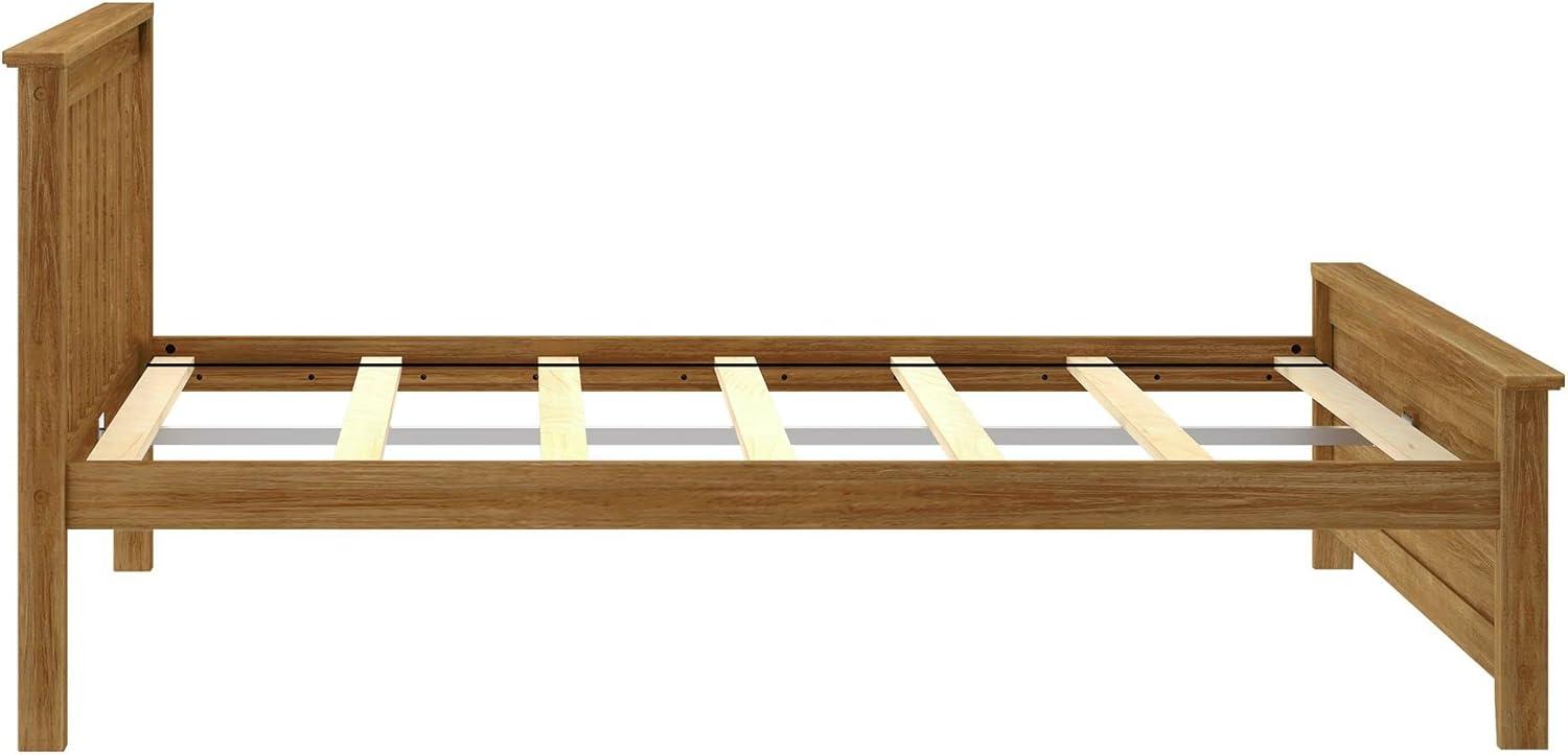 image:imagePlankBeam Solid Wood Full Bed Frame Platform Bed with Headboard WalnutPecan
