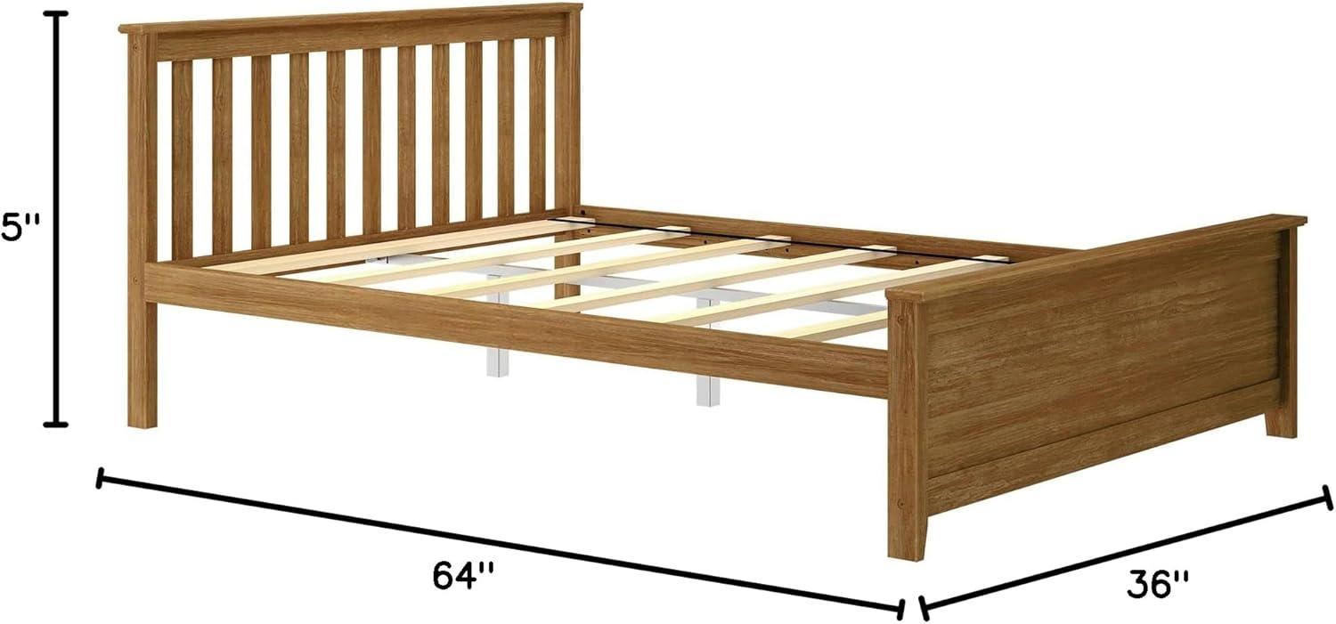 image:imagePlankBeam Solid Wood Full Bed Frame Platform Bed with Headboard WalnutPecan