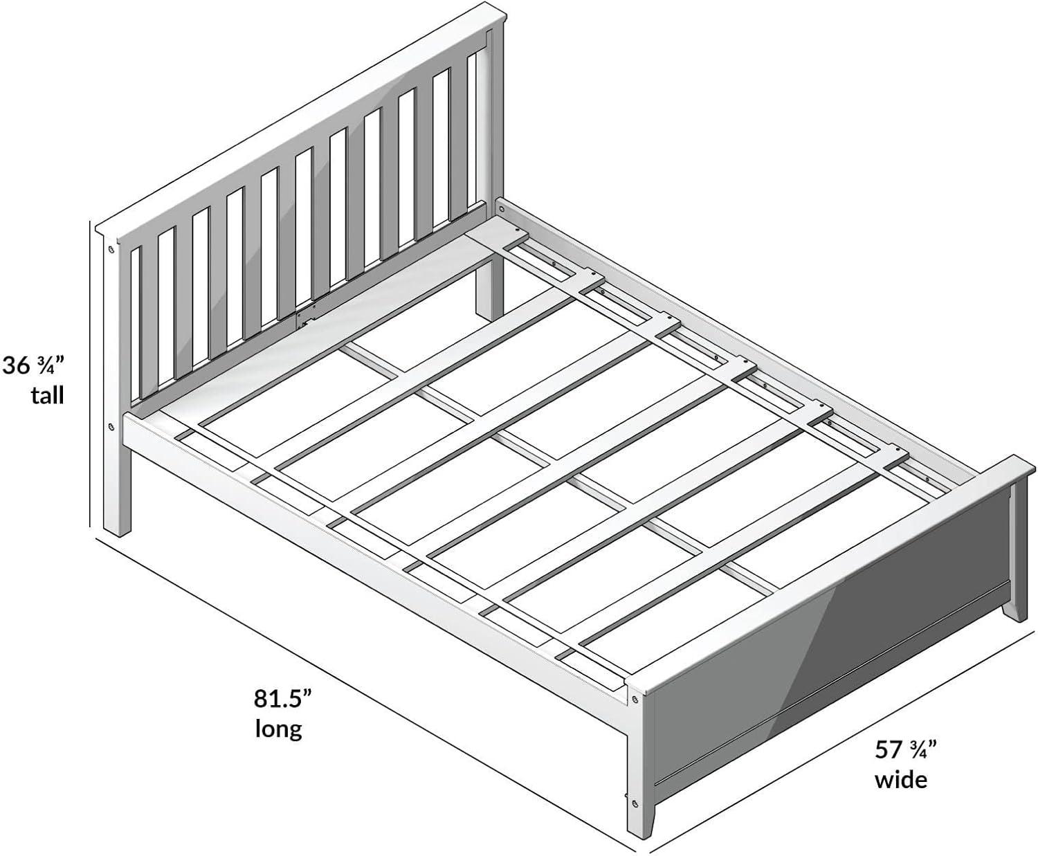 image:imagePlankBeam Solid Wood Full Bed Frame Platform Bed with Headboard WalnutPecan