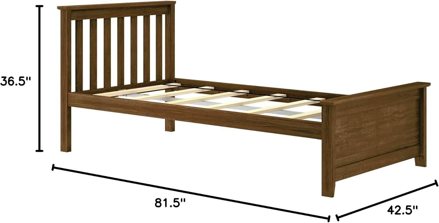 image:imagePlankBeam Solid Wood Full Bed Frame Platform Bed with Headboard WalnutWalnut