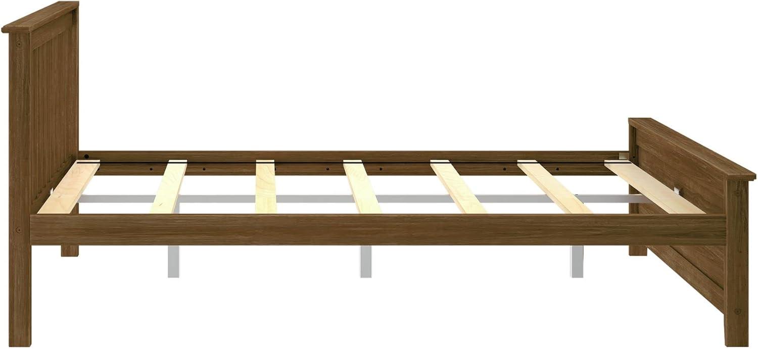 image:imagePlankBeam Solid Wood Full Bed Frame Platform Bed with Headboard WalnutWalnut
