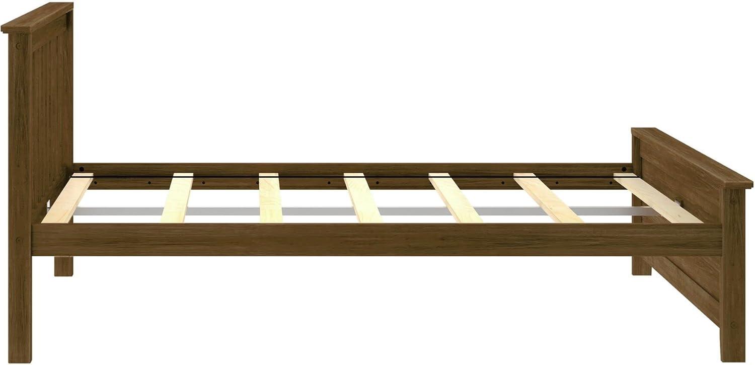 image:imagePlankBeam Solid Wood Full Bed Frame Platform Bed with Headboard WalnutWalnut
