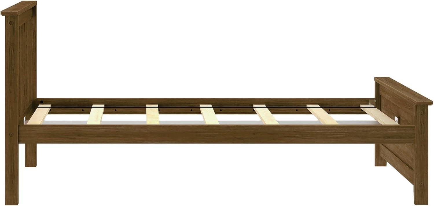 image:imagePlankBeam Solid Wood Full Bed Frame Platform Bed with Headboard WalnutWalnut