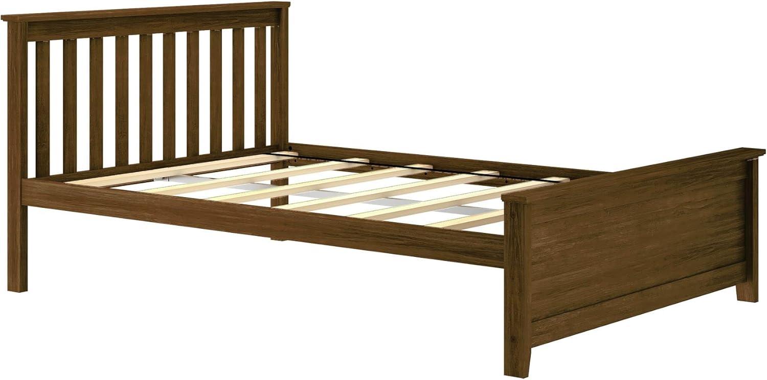 image:imagePlankBeam Solid Wood Full Bed Frame Platform Bed with Headboard WalnutWalnut
