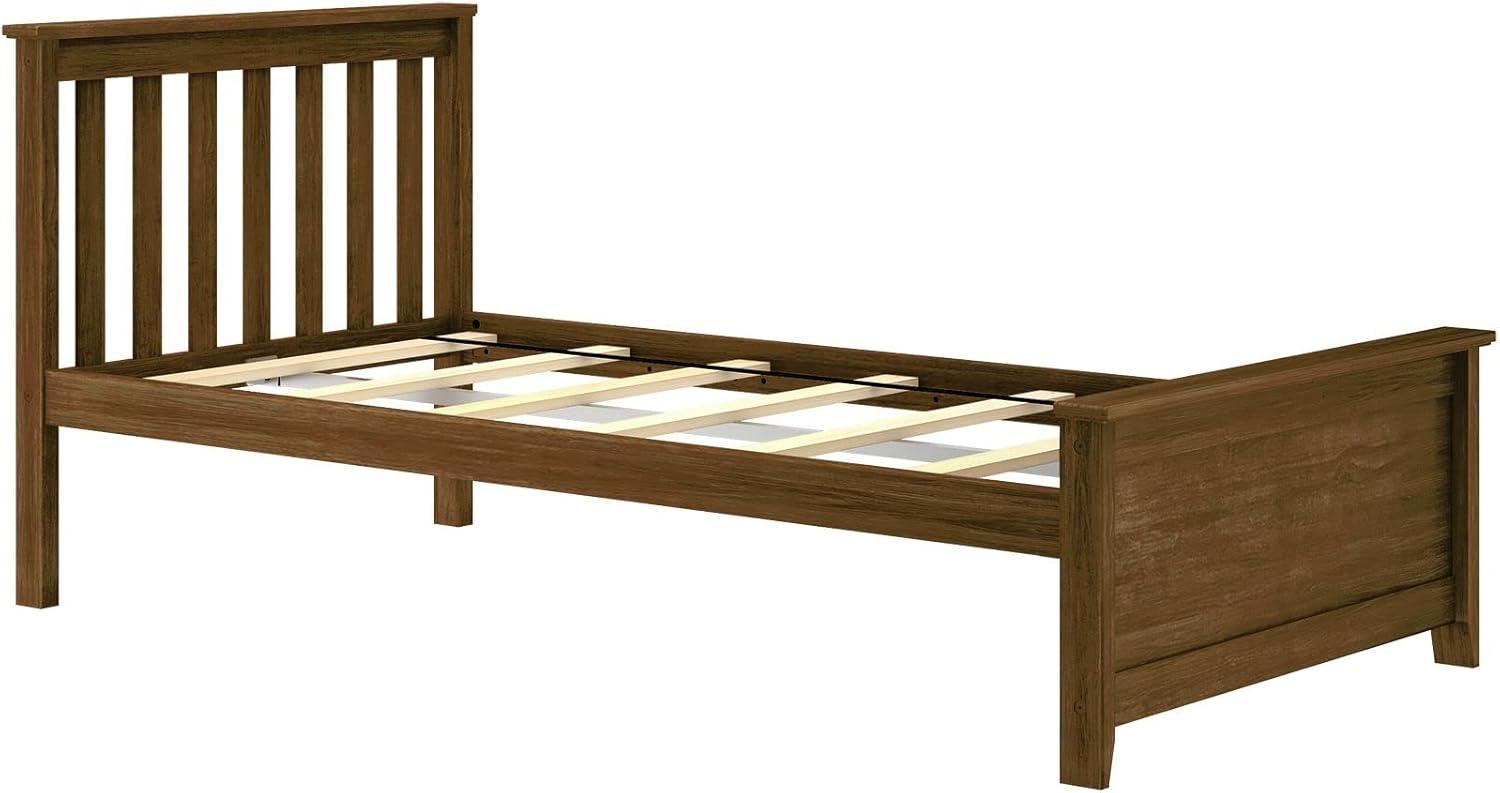 image:imagePlankBeam Solid Wood Full Bed Frame Platform Bed with Headboard WalnutWalnut