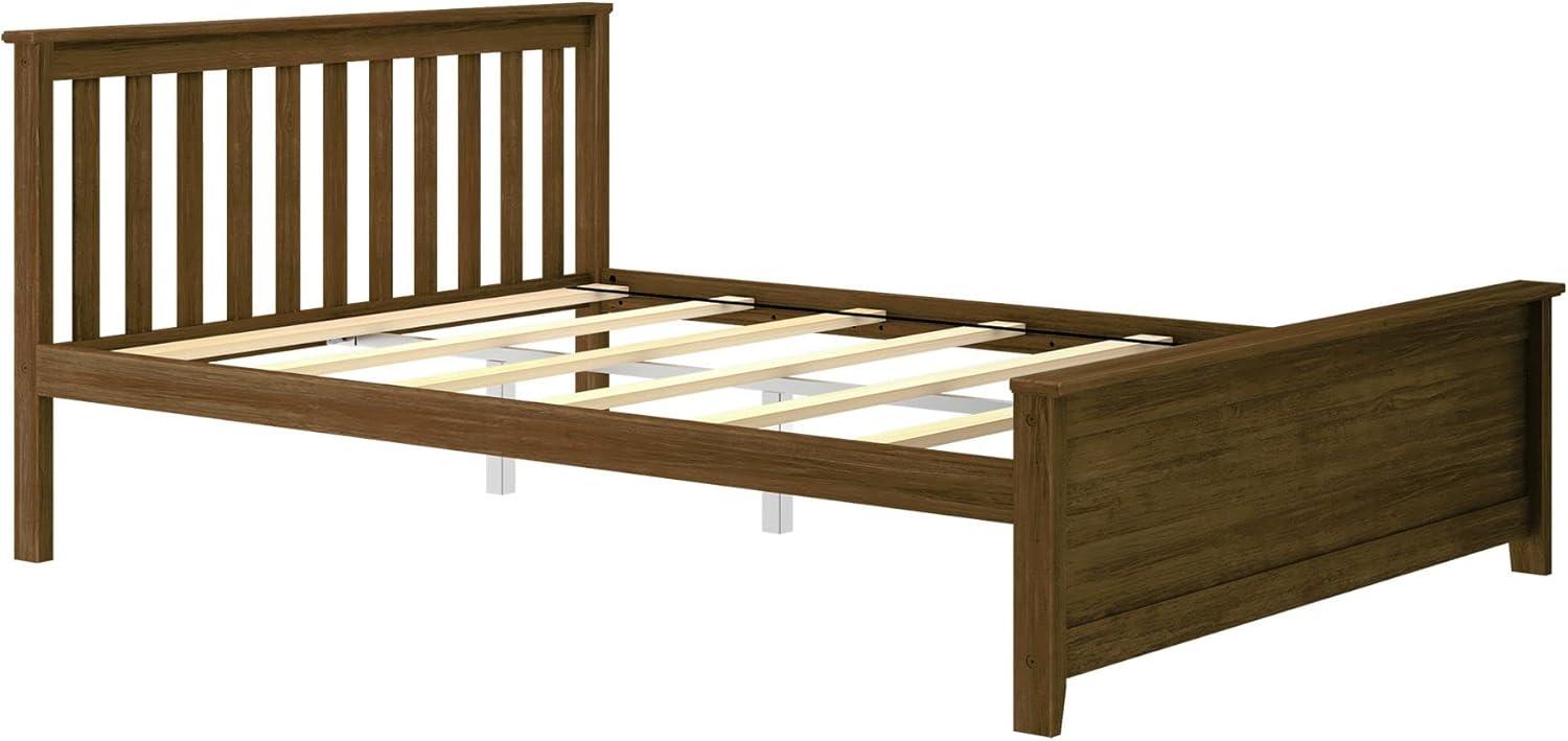 image:imagePlankBeam Solid Wood Full Bed Frame Platform Bed with Headboard WalnutWalnut