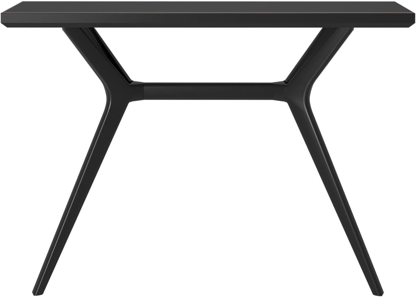 image:imagePlankBeam Verso Console Table 46 Inch Solid Wood Modern Sofa Table Narrow Entryway Table for Hallway Behind The Couch Living Room Foyer BlackBlack