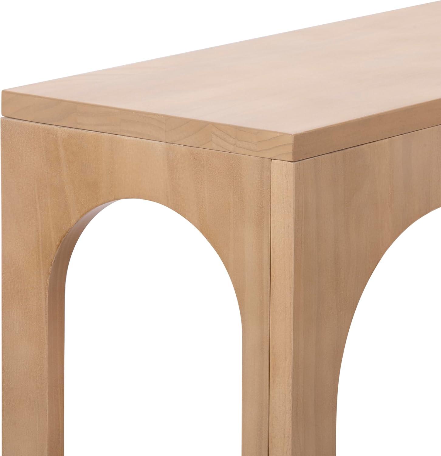 image:imagePlankBeam Verso Console Table 46 Inch Solid Wood Modern Sofa Table Narrow Entryway Table for Hallway Behind The Couch Living Room Foyer BlackBlonde